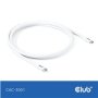 Club3D Kabel USB-C 4.0, 20Gbps, 4K60Hz, PD 240W, 2m, bílá