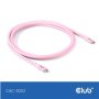 Club3D Kabel USB-C 4.0, 20Gbps, 4K60Hz, PD 240W, 2m, růžová