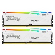 KINGSTON DIMM DDR5 64GB (Kit of 2) 6000MT/s CL30 Non-ECC FURY Beast RGB EXPO, Bílá