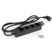 TRITON 10" rozvádzač 4x230V DIN- 2m, čierny