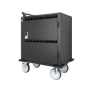 MANHATTAN nabíjací vozík - 32 portov, 576 W, prepäťová ochrana, tiché vetranie, kovový kryt, čierna