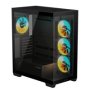 GIGABYTE case GB-C500P ST, Mid tower, 1xUSB-C 3.2, 2xUSB 3.0, 4x 120mm ARGB Fan, černá