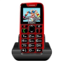 EVOLVEO EasyPhone, mobilní telefon pro seniory s nabíjecím stojánkem, červená