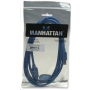MANHATTAN USB kábel 3.0 A-A predĺženie 2m, modré