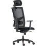 Kancelárska stolička GAME Šéf SYN čierna (Bombay 02) + PDH nastaviteľný + podrúčky P44