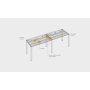 Pracovný stôl Uni k pozdĺ. reťazeniu, 120x75,5x160 cm, sivá/biela