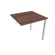 Pracovný stôl Uni k pozdĺ. reťazeniu, 80x75,5x80 cm, orech/biela