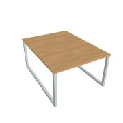 Pracovný stôl UNI O, 120x75,5x160 cm, dub/sivá