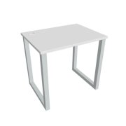 Pracovný stôl UNI O, 80x75,5x60 cm, biela/sivá