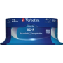 VERBATIM BD-R SL Datalife (25-pack)Blu-Ray/Spindle/6x/25GB WHITE BLUE SURFACE