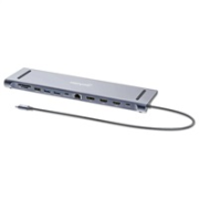 MANHATTAN Dokovací stanice USB-C 12v1, 2xHDMI, DP, USB-C PD 100W, USB-C 3.0, 3xUSB-A 3.0, SD/microSD