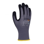 Rukavice pletené, polomáčané DONAU SAFETY Flex-Dotted, kat. II šedé veľ. 10
