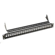 Solarix Univerzální modulární neosazený patch panel 24 portů černý 1U SX24M-0-STP-BK-UNI