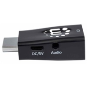 Adaptér Manhattan HDMI na VGA, mikrokonvertor, HDMI samec na VGA samica, audio, čierny