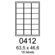 etikety RAYFILM 63,5x46,6 univerzálne biele R01000412A (100 list./A4)