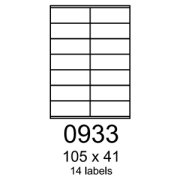 etikety RAYFILM 105x41 univerzálne biele R01000933A (100 list./A4)