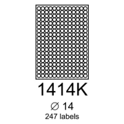 etikety RAYFILM 14mm kruh univerzálne zelené R01201414KA (100 list./A4)