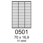 etikety RAYFILM 70x16,9 univerzálne biele R01000501F (1.000 list./A4)