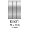 etikety RAYFILM 70x16,9 univerzálne biele R01000501F (1.000 list./A4)