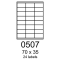 etikety RAYFILM 70x35 univerzálne biele R01000507F (1.000 list./A4)