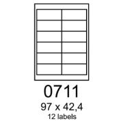etikety RAYFILM 97x42,4 univerzálne biele R01000711A (100 list./A4)