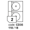 etikety RAYFILM CD35 118/18 univerzálne biele R0100CD35A (100 list./A4)