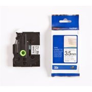 páska BROTHER TZeN201 čierne písmo, biela páska nelaminovná NON LAMINATED Tape (3,5mm)