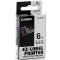 páska CASIO XR-6WE1 Black On White Tape EZ Label Printer (6mm)