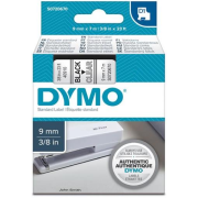 páska DYMO 40910 D1 Black On Transparent Tape (9mm)