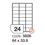 etikety RAYFILM 64x33,9 biele s odnímateľným lepidlom R01025606A (100 list./A4)