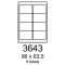etikety RAYFILM 96x63,5 univerzálne biele R01003643A (1.000 list./A4)