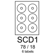 etikety RAYFILM SCD1 78/18 vysokolesklé biele laser R0119SCD1A (100 list./A4)