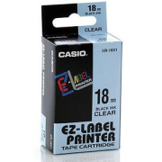 páska CASIO XR-18X1 Black On Clear Tape EZ Label Printer (18mm)