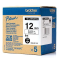 páska BROTHER HGe231 čierne písmo, biela páska HQ Tape (12mm) (5 ks)