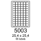 etikety RAYFILM 25,4x25,4 univerzálne biele R01005003F (1.000 list./A4)