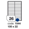 etikety RAYFILM 100x22 univerzálne biele R01001544F (1.000 list./A4)