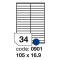 etikety RAYFILM 105x16,9 univerzálne biele R01000901F (1.000 list./A4)