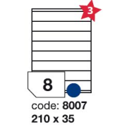 etikety RAYFILM 210x35 univerzálne biele R01008007F (1.000 list./A4)