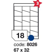 etikety RAYFILM 67x32 univerzálne biele R01008026F (1.000 list./A4)