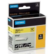 páska DYMO 18433 PROFI D1 RHINO Black On Yellow Vinyl Tape (19mm)