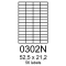 etikety RAYFILM 52,5x21,2 zelené flourescentné laser R01300302NA (100 list./A4)