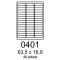 etikety RAYFILM 63,5x16,9 žlté flourescentné laser R01310401A (100 list./A4)
