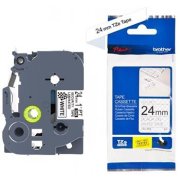 páska BROTHER TZeSE5 čierne písmo, biela páska bezpečnostná SECURITY Tape (24mm)