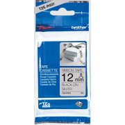 páska BROTHER TZeR931 čierne písmo, strieborná stužková páska Tape (12mm)