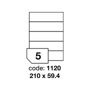 etikety RAYFILM 210x59,4 univerzálne biele R01001120F (1.000 list./A4)