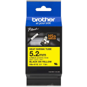 zmršťovacia bužírka BROTHER HSe611E čierne písmo, žltá bužírka TUBE (5.2mm)