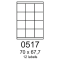etikety RAYFILM 70x67,7 biele s odnímateľným lepidlom R01020517A (100 list./A4)