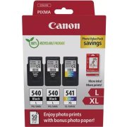 kazeta CANON PG-540 L black (2x) + CL-541 XL color (1x) MG2150/3150 + GP501 10x15