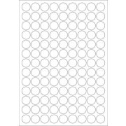 etikety RAYFILM 13mm kruh lesklé transparentné samolepiace laser R04001313KA-LCUTA4 (100 list./A4)