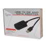 GEMBIRD Kabel adaptér USB 2.0 - IDE 2,5"/3,5" + SATA (redukce + napájecí zdroj)